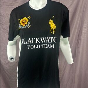 Polo Ralph Lauren Blackwatch Team T-Shirt Black Medium Short Sleeve Logo
